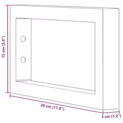 vidaXL Shelf Brackets for Washbasin Shelf Support Shelving Bracket 2 pcs Steel - white, 15 x 30 cm/ Rectangular
