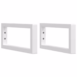 vidaXL Shelf Brackets for Washbasin Shelf Support Shelving Bracket 2 pcs Steel - white, 15 x 35 cm/ Rectangular