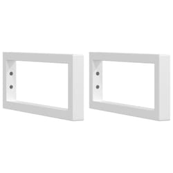vidaXL Shelf Brackets for Washbasin Shelf Support Shelving Bracket 2 pcs Steel - white, 15 x 35 cm/ Rectangular
