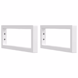 vidaXL Shelf Brackets for Washbasin Shelf Support Shelving Bracket 2 pcs Steel - white, 15 x 40 cm/ Rectangular