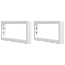 vidaXL Shelf Brackets for Washbasin Shelf Support Shelving Bracket 2 pcs Steel - white, 15 x 40 cm/ Rectangular