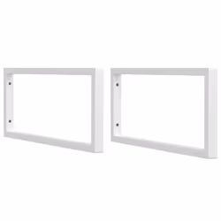 vidaXL Shelf Brackets for Washbasin Shelf Support Shelving Bracket 2 pcs Steel - white, 25 x 60 cm/ Rectangular