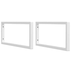 vidaXL Shelf Brackets for Washbasin Shelf Support Shelving Bracket 2 pcs Steel - white, 25 x 60 cm/ Rectangular