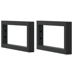 vidaXL Shelf Brackets for Washbasin Shelf Support Shelving Bracket 2 pcs Steel - black, 15 x 30 cm/ Rectangular