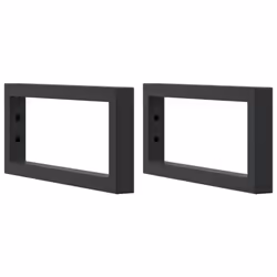 vidaXL Shelf Brackets for Washbasin Shelf Support Shelving Bracket 2 pcs Steel - black, 15 x 35 cm/ Rectangular
