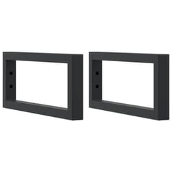 vidaXL Shelf Brackets for Washbasin Shelf Support Shelving Bracket 2 pcs Steel - black, 15 x 35 cm/ Rectangular