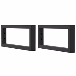 vidaXL Shelf Brackets for Washbasin Shelf Support Shelving Bracket 2 pcs Steel - black, 15 x 40 cm/ Rectangular