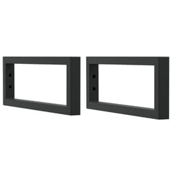 vidaXL Shelf Brackets for Washbasin Shelf Support Shelving Bracket 2 pcs Steel - black, 15 x 40 cm/ Rectangular