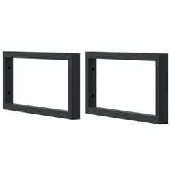 vidaXL Shelf Brackets for Washbasin Shelf Support Shelving Bracket 2 pcs Steel - black, 20 x 45 cm/ Rectangular