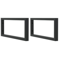 vidaXL Shelf Brackets for Washbasin Shelf Support Shelving Bracket 2 pcs Steel - black, 20 x 50 cm/ Rectangular