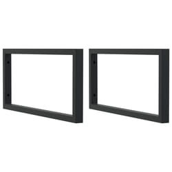 vidaXL Shelf Brackets for Washbasin Shelf Support Shelving Bracket 2 pcs Steel - black, 25 x 55 cm/ Rectangular