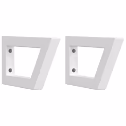 vidaXL Shelf Brackets for Washbasin Shelf Support Shelving Bracket 2 pcs Steel - white, 15 x 30 cm/ Trapezium