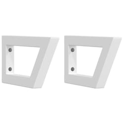 vidaXL Shelf Brackets for Washbasin Shelf Support Shelving Bracket 2 pcs Steel - white, 15 x 30 cm/ Trapezium