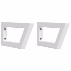 vidaXL Shelf Brackets for Washbasin Shelf Support Shelving Bracket 2 pcs Steel - white, 15 x 35 cm/ Trapezium