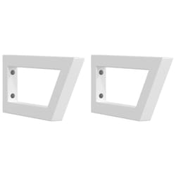 vidaXL Shelf Brackets for Washbasin Shelf Support Shelving Bracket 2 pcs Steel - white, 15 x 35 cm/ Trapezium