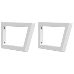 vidaXL Shelf Brackets for Washbasin Shelf Support Shelving Bracket 2 pcs Steel - white, 20 x 45 cm/ Trapezium