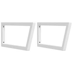 vidaXL Shelf Brackets for Washbasin Shelf Support Shelving Bracket 2 pcs Steel - white, 25 x 60 cm/ Trapezium