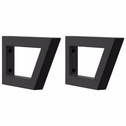 vidaXL Shelf Brackets for Washbasin Shelf Support Shelving Bracket 2 pcs Steel - black, 15 x 30 cm/ Trapezium