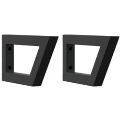 vidaXL Shelf Brackets for Washbasin Shelf Support Shelving Bracket 2 pcs Steel - black, 15 x 30 cm/ Trapezium