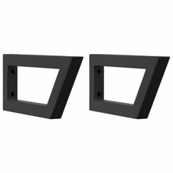 vidaXL Shelf Brackets for Washbasin Shelf Support Shelving Bracket 2 pcs Steel - black, 15 x 35 cm/ Trapezium