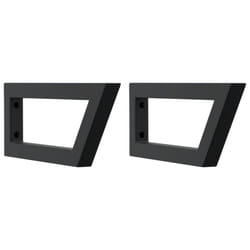 vidaXL Shelf Brackets for Washbasin Shelf Support Shelving Bracket 2 pcs Steel - black, 15 x 40 cm/ Trapezium