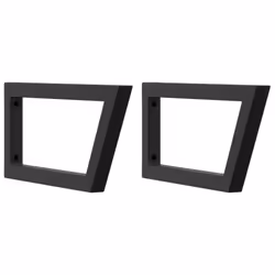 vidaXL Shelf Brackets for Washbasin Shelf Support Shelving Bracket 2 pcs Steel - black, 20 x 45 cm/ Trapezium