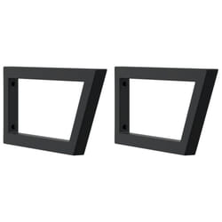 vidaXL Shelf Brackets for Washbasin Shelf Support Shelving Bracket 2 pcs Steel - black, 20 x 45 cm/ Trapezium