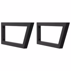 vidaXL Shelf Brackets for Washbasin Shelf Support Shelving Bracket 2 pcs Steel - black, 20 x 50 cm/ Trapezium