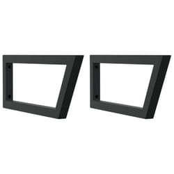 vidaXL Shelf Brackets for Washbasin Shelf Support Shelving Bracket 2 pcs Steel - black, 20 x 50 cm/ Trapezium