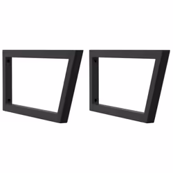 vidaXL Shelf Brackets for Washbasin Shelf Support Shelving Bracket 2 pcs Steel - black, 25 x 55 cm/ Trapezium
