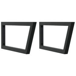 vidaXL Shelf Brackets for Washbasin Shelf Support Shelving Bracket 2 pcs Steel - black, 25 x 55 cm/ Trapezium