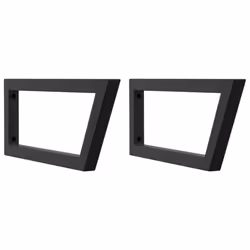 vidaXL Shelf Brackets for Washbasin Shelf Support Shelving Bracket 2 pcs Steel - black, 25 x 60 cm/ Trapezium