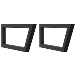 vidaXL Shelf Brackets for Washbasin Shelf Support Shelving Bracket 2 pcs Steel - black, 25 x 60 cm/ Trapezium