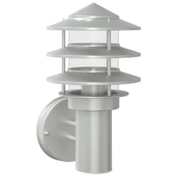 vidaXL Outdoor Wall Light with Sensor Porch Wall Lamp Silver Stainless Steel - silver, 1 pcs/ without sensor