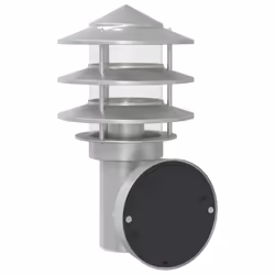 vidaXL Outdoor Wall Light with Sensor Porch Wall Lamp Silver Stainless Steel - silver, 1 pcs/ with sensor - Additional view 5