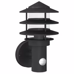 vidaXL Outdoor Wall Light with Sensor Porch Wall Lamp Silver Stainless Steel - black, 1 pcs/ with sensor