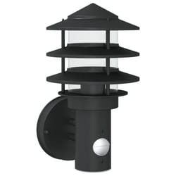 vidaXL Outdoor Wall Light with Sensor Porch Wall Lamp Silver Stainless Steel - black, 1 pcs/ with sensor