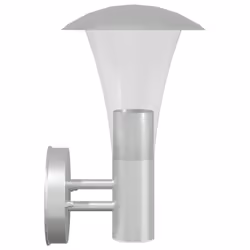 vidaXL Outdoor Wall Lights with Sensors Wall Lamp 2 pcs Silver Stainless Steel - silver, 1 pcs/with sensor - Additional view 4