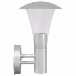 vidaXL Outdoor Wall Lights with Sensors Wall Lamp 2 pcs Silver Stainless Steel - silver, 2 pcs/without sensor - Additional view 4