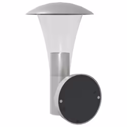 vidaXL Outdoor Wall Lights with Sensors Wall Lamp 2 pcs Silver Stainless Steel - silver, 2 pcs/without sensor - Additional view 5