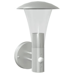 vidaXL Outdoor Wall Lights with Sensors Wall Lamp 2 pcs Silver Stainless Steel - silver, 1 pcs/with sensor