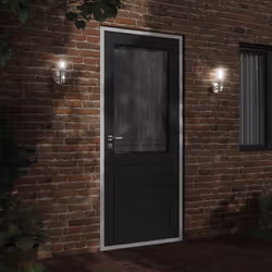 vidaXL Outdoor Wall Lights with Sensors Wall Lamp 2 pcs Silver Stainless Steel - silver, 2 pcs/with sensor