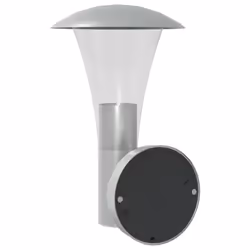 vidaXL Outdoor Wall Lights with Sensors Wall Lamp 2 pcs Silver Stainless Steel - silver, 2 pcs/with sensor - Additional view 5