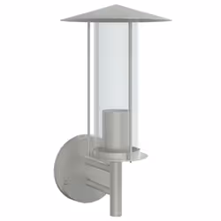 vidaXL Outdoor Wall Lights Wall Lamps Garden Wall Lantern Stainless Steel - silver, 1 pcs