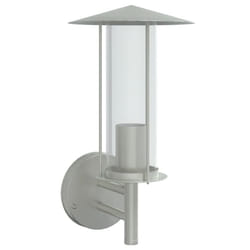 vidaXL Outdoor Wall Lights Wall Lamps Garden Wall Lantern Stainless Steel - silver, 1 pcs