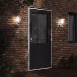 vidaXL Outdoor Wall Lights Wall Lamps Garden Wall Lantern Stainless Steel - silver, 1 pcs