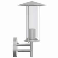 vidaXL Outdoor Wall Lights Wall Lamps Garden Wall Lantern Stainless Steel - silver, 1 pcs - Additional view 4