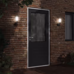 vidaXL Outdoor Wall Lights Wall Lamps Garden Wall Lantern Stainless Steel - black, 1 pcs