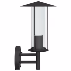 vidaXL Outdoor Wall Lights Wall Lamps Garden Wall Lantern Stainless Steel - black, 1 pcs - Additional view 4