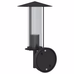 vidaXL Outdoor Wall Lights Wall Lamps Garden Wall Lantern Stainless Steel - black, 2 pcs - Additional view 5